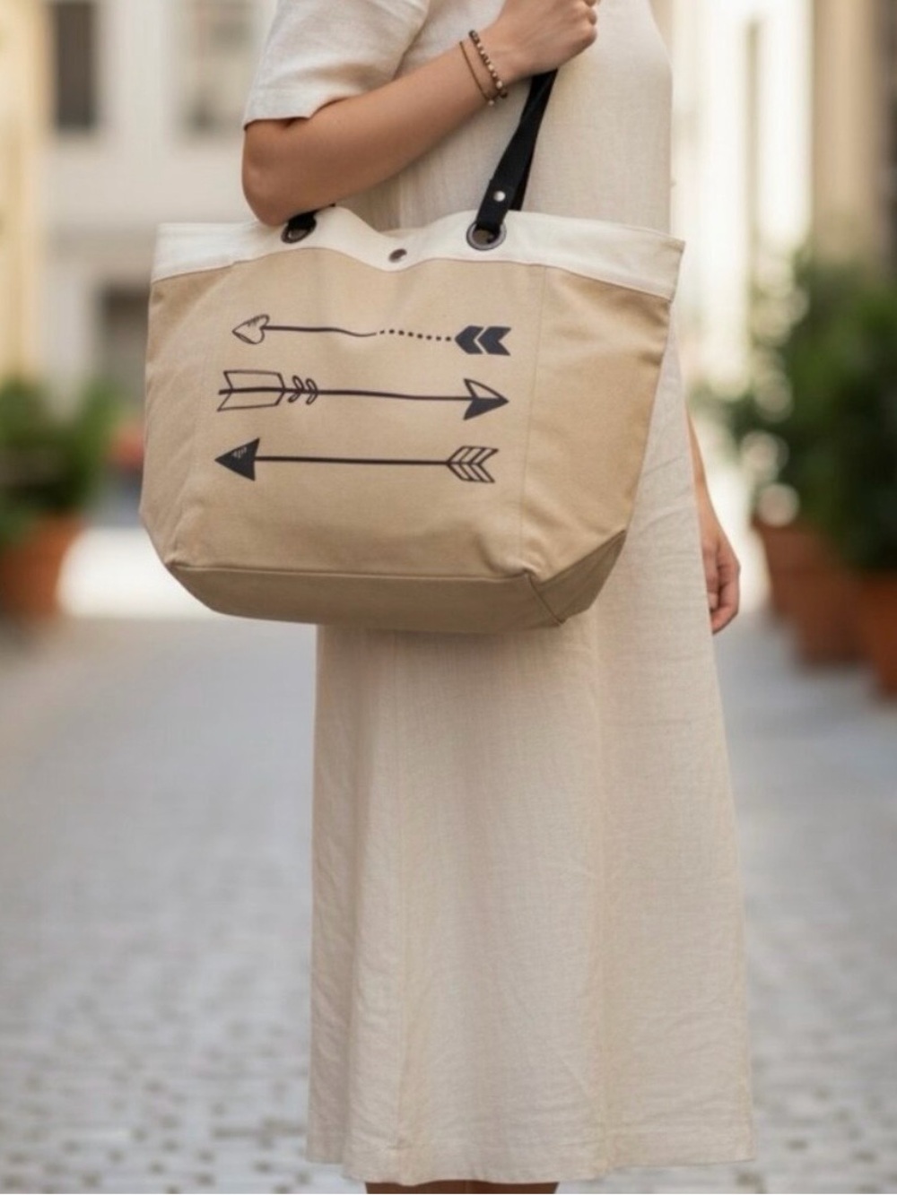 Thirty One *Retired* CANVAS STORAGE TOTE ~ARROWS~ hard to find/Rare!